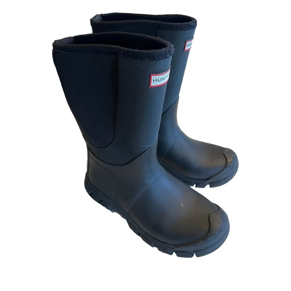 hunter girls BK FIELD HYBRID‎ BOOT  rain boots black size UK 1, US 2 B/3G EU 33